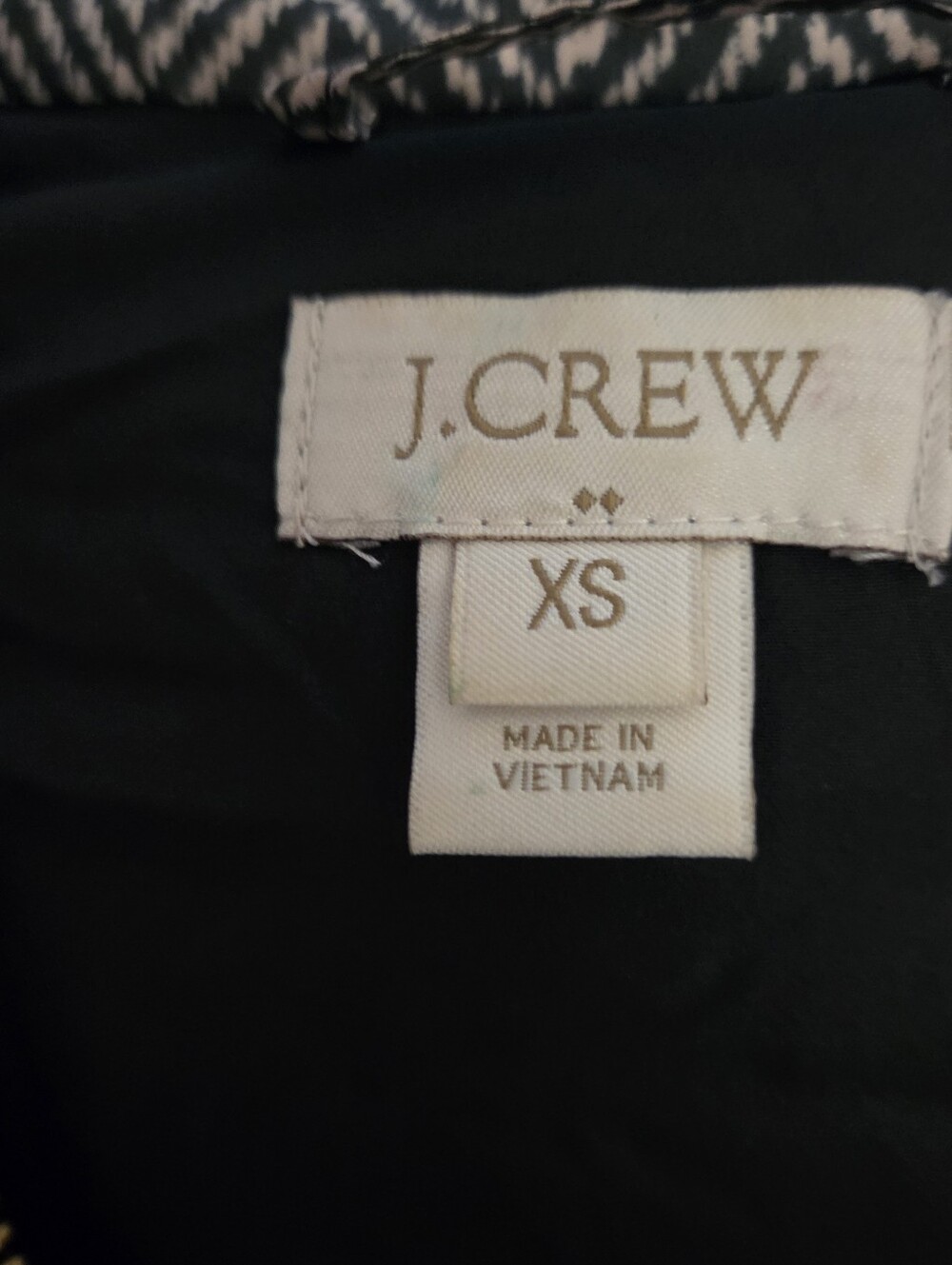 J Crew Womens Puffer Vest XS Black And White - Picture 5 of 6
